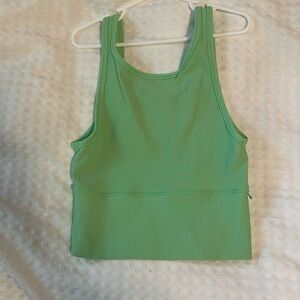 Green lululemon crop tank